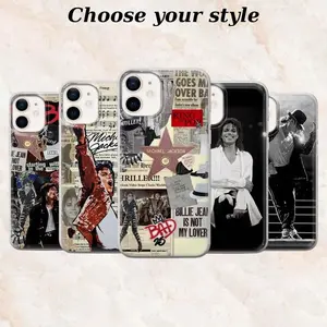 Michael Jackson Phone Case, Vintage Singer Aesthetic Fan Merch Cover, Tough Shockproof Protective Case, Compatible with iPhone 11-17 Pro Max/Plus and Samsung Galaxy S23-25