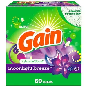 Gain Powder Laundry Detergent, Moonlight Breeze Scent, 69 Loads, 82 OZ