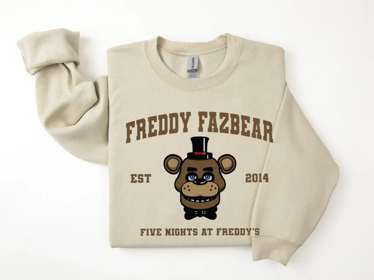 Freddy Fazbear + Est.2014 Shirt/Sweatshirt/Hoodie, Five Nights at Freddy's Shirt, Villain Five Nights at Freddys Vintage Halloween 2025 Shirt, Horror Nights, Retro Horror Nights
