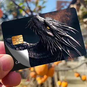Black Dragon Credit Card Skin Sticker for Bank Cards, Credit Cards, Debit Cards, Transportation Cards, And Room Key Cards Graphic Decal