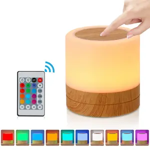 1PC LED Touch Induction Lamp Bedside Night Light, Remote Control Portable Rechargeable Dimmable Color Changing RGB Lights for Bedroom Living Room,Christmas, Valentine'S Day And Other Holiday Gifts