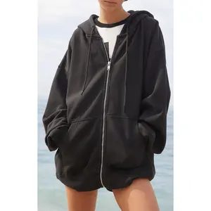 John Galt Women's Black Full Zip Hoodie