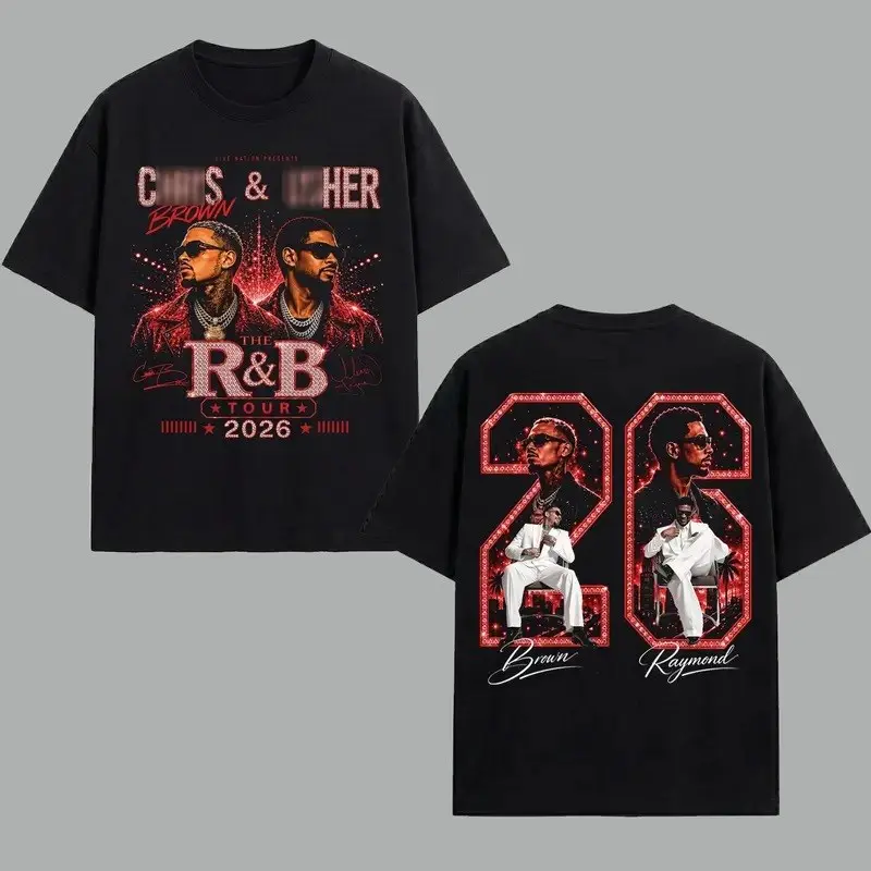 Raymond & Brown The R&B Tour 2026 V28 T-Shirt, R&B Music Duo Graphic Tee, Urban Hip Hop Soul Streetwear Shirt, Concert Tour Merch, Gift for R&B Fans, Vintage Music Tee