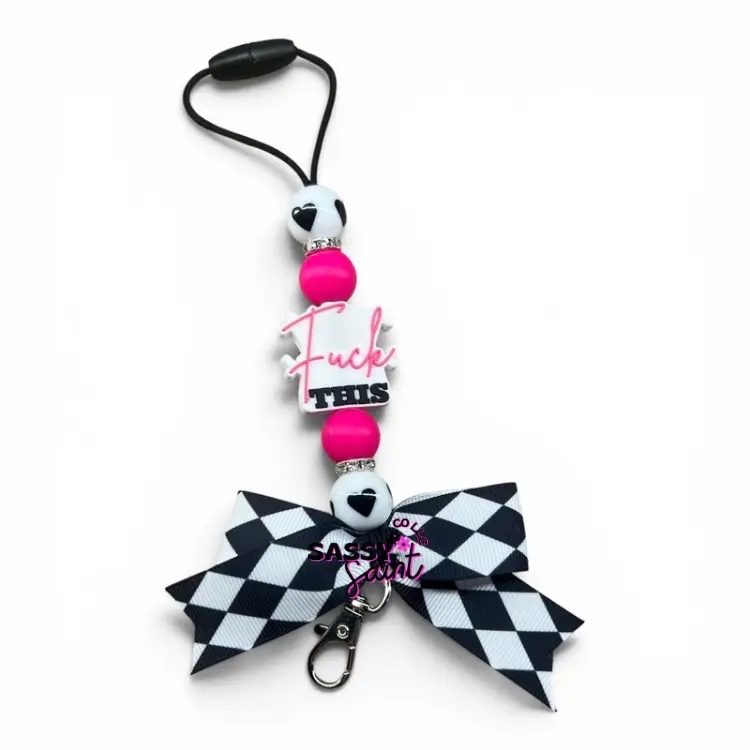 Sassy Saint Mystery Snarky Freshie Hanger or Keychain-Freshie Accessories-Silicone Beads-Keychain-Adult Humor