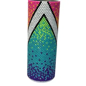 20 oz Ombré V-Split Rhinestone Water Bottle, Gradient Color Drinkware with Sparkling Rhinestones for Stylish Hydration, Kitchenware Bottles, Water Bottles