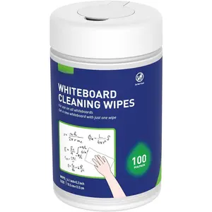 Whiteboard Cleaning Wipes, Dry Erase Board Cleaning Wipes,  White board Wipes, 100 Wipes per Canister