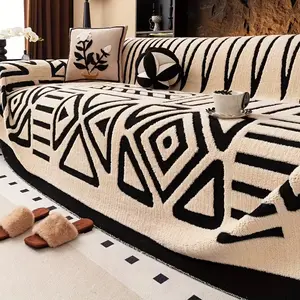 Bohemian Style Thick Sofa Cover, Luxury Furniture Protector with Soft Cover, Suitable for Armchair, Twin, Single/dual/triple/four-Seat Sofas