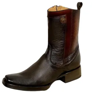 BOTA ESTILO MARCO, BOTA PARA CABALLERO PIEL PULL UP, SUELA CON PROTECCION ANTIDERRAPANTE.
