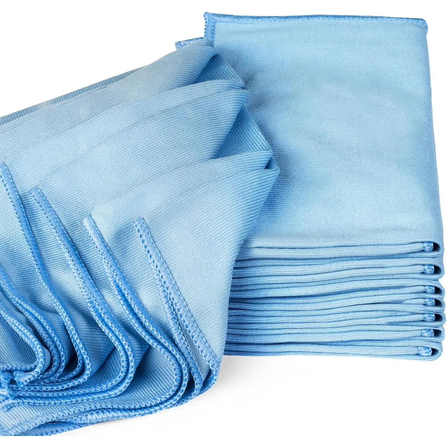 Microfiber Glass Cleaning Cloths - 8 Pack (16 x 16) - Streak Free - Lint Free - Quickly Clean Windows, Windshields, Mirrors, and Stainless Steel