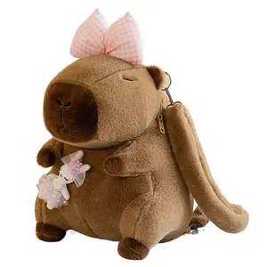 Capybara backpack, capybara plush toy, creative gift, student backpack, trendy small backpack