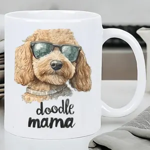 1pc 11oz Doodle Mama Mug 11oz – Cute Poodle Dog Lover Coffee Cup