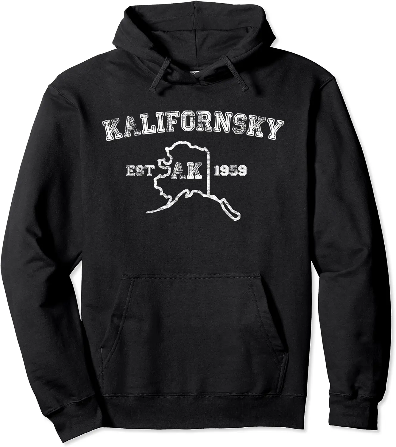 Kalifornsky Alaska, Alaskan Eskimo Native Land Polar Bear Pullover Hoodie - Elizabethmc Shop 76B09KBWH748