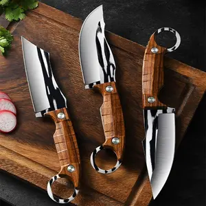 Professional Single Kitchen Knife Set, Fruit Cutting Tool, Stainless Steel Bone Remover, High Hardness Hand Forging, Home Meat & Vegetable Cutter, Stainless Steel Knives