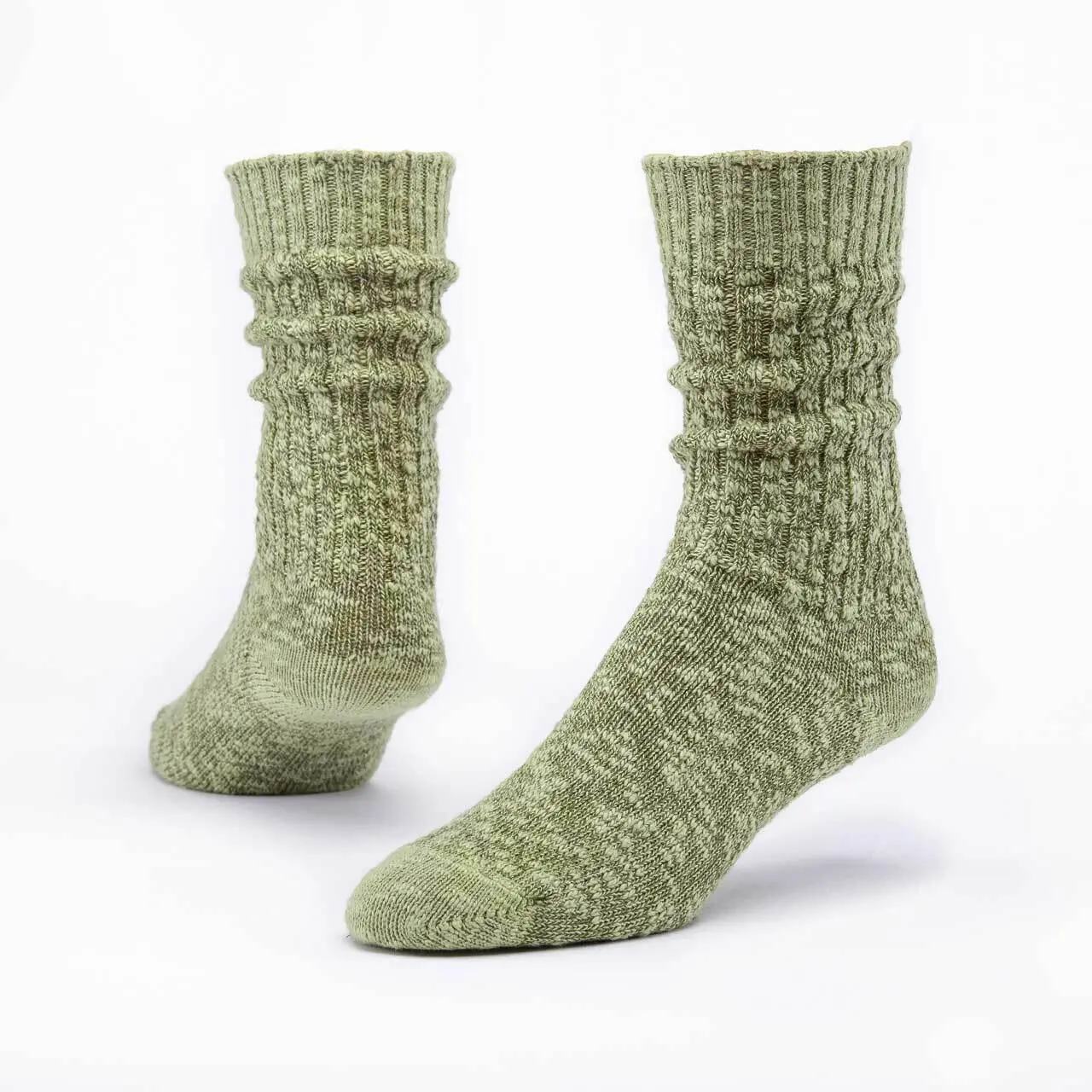 Maggie's Organics Organic Cotton Ragg Sock -  Solid Olive