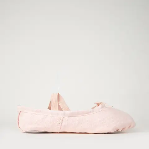 Stelle Female Slip-On Leather Canvas Ballerinas - Anti-Slip Sole, Durable, True-to-Size Flat Ballet Shoes, All-Seasons Dance Footwear for Dance Recitals