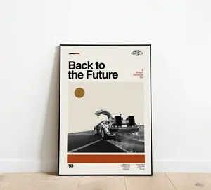 Back to the Future – DELOREAN – Art Poster – retro modern, vintage inspired Poster
