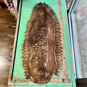 Big OLG Tin Wall Hanging - Decorative Tin with Floral Design, Ideal for Home Decoration and Hangable Ornament