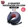 CINCOM Neck Massager with Red Light Heating & Kneading Massage, U-Shaped Memory Foam Travel Pillow, Cordless & Rechargeable, Travel Essentials, Black Friday & Christmas Gifts