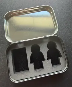 Mini Figure Display Holder Case For 2 Figures with Accessory Storage Pocket Figure Case