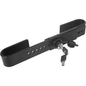 Shipping Container Lock Heavy Duty Steel Cargo Door Trailer Box Lock with 2 Keys Reusable Dust Cover Black