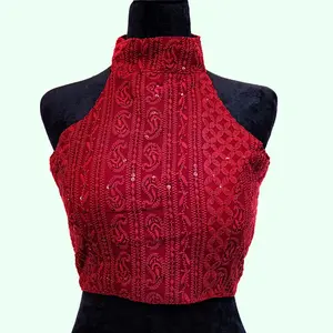 Modern Back Cut Sequence Blouse