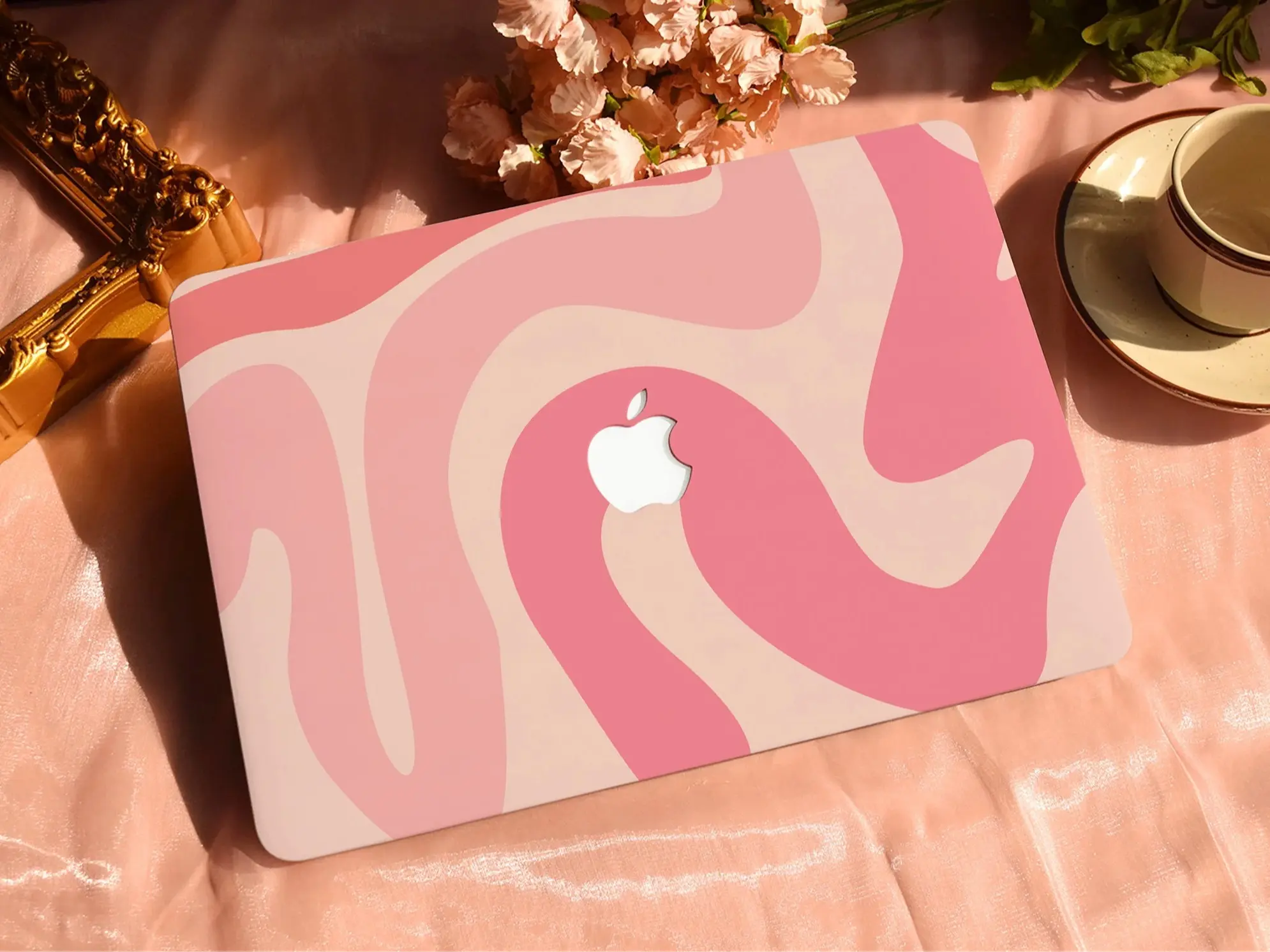 Peachy Water Splash Hard Protective MacBook Case for MacBook Air 15 13, MacBook Pro 16 14 13 Inch,  MacBook Protective Case Cover