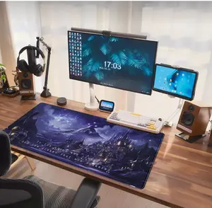 "Night Purple" Desk Mat (Dark Academia Style) – Anime Mouse Pad, Computer Keyboard Mat, Castle-Themed Office Decor Accessory for Women