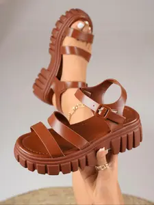 Women's Fashionable Solid Color Platform Sandals, Fashionable Sling Sandals, Casual Comfortable Platform Sandals for Summer, Lightweight Breathable Shoes for Daily Wear