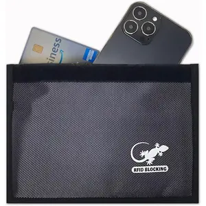 Faraday Bags for Phones - RFID Blocking Sleeves  & GPS Blocker - All Signal Blocking Faraday Pouch Key Fob, Credit Card & Personal Data Go Silent in our Dark Pocket  - GRAY Faraday Bag