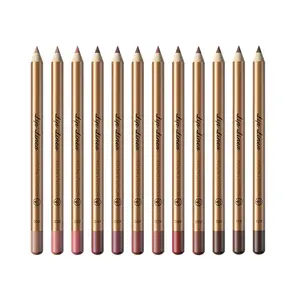 High Pigmented Lip Liner Set, 12pcs/box Matte Finish Lip Liner Pencil, Lip Makeup Accessories for Daily, Travel, Party, Work