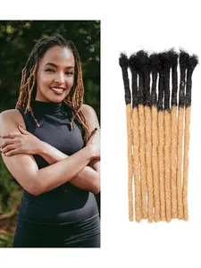 100% Human Hair Dreadlock Extensions, Dreadlocks, 0.6 Diameter, 6-16 Inches, Unisex, Soft Bohemian Style, 10-80s