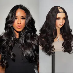 Tinashe Layers U Part Butterfly Loose Body Wave & Yaki Straight & Straight Human Hair Wig Black Friday Christmas Gift