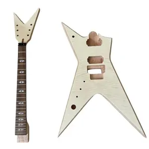 DIY Electric Guitar Kit Dimebag Stealth Style Mahogany Body Rosewood Fretboard Left Hand DIY Electric Guitar Kit Dimebag Stealth Style Mahogany Body Rosewood Fretboard Left Hand