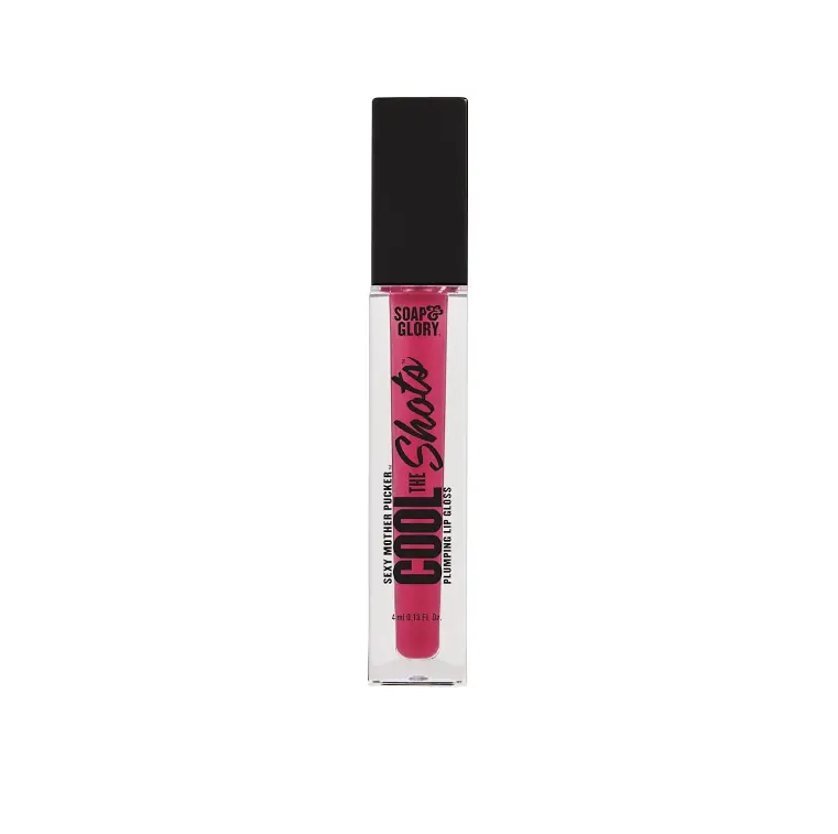 Soap & Glory SMP Cool The Shots Plumping Lip Gloss - Hydrating & Cooling Lip Plumper - Infused with Menthol & Vitamin E - High Shine, Glossy Finish - Vegan & Cruelty-Free - Pink Punch (4ml)