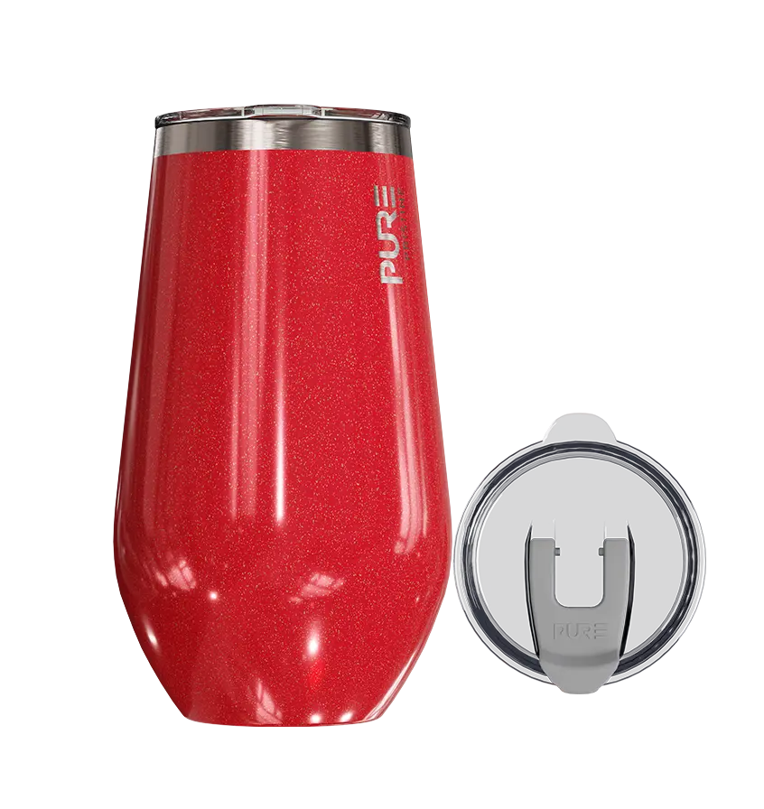Halfsies 16oz Antimicrobial Stemless Wine Tumbler - Ruby