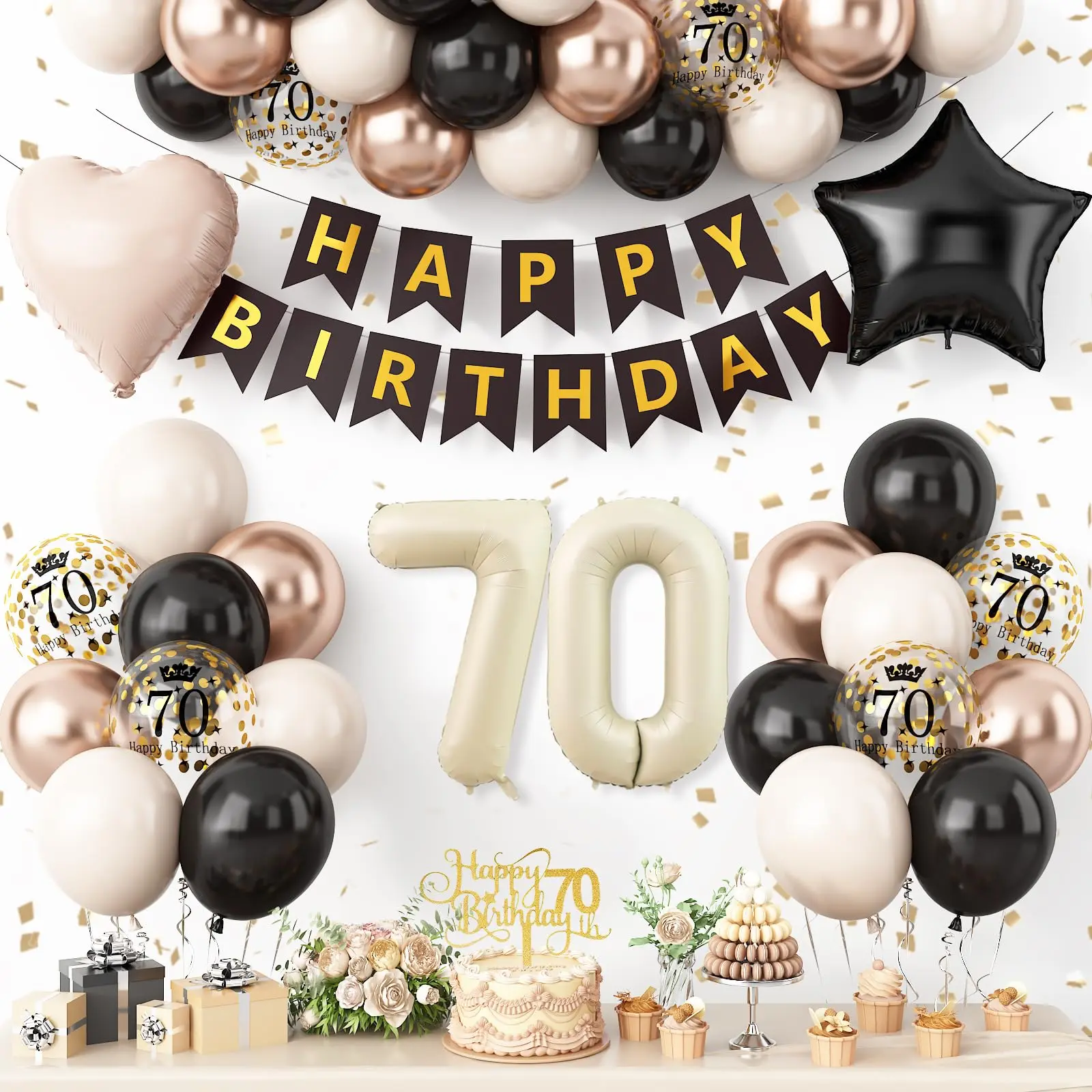 70th Sand White Black