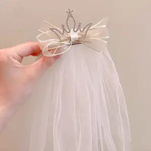 145 Super fairy-like hair accessories for children princess crowns hair clips birthday performances flower girl net veils