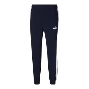 PUMA Womens Contrast Tricot Logo Pants Casual - Black