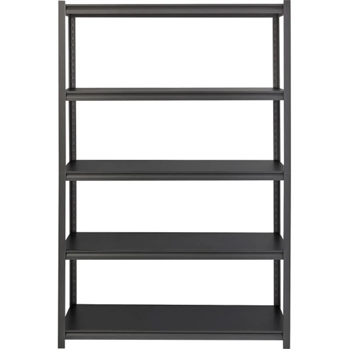 212 MAIN Boltless Riveted Steel Frame Shelving Racks - Powder Coat Black Storage System Shelf, 3200 lbs Capacity, 48"x24"x72", Durable Space-Saving Bookshelf Rack for Commercial/Office Furniture