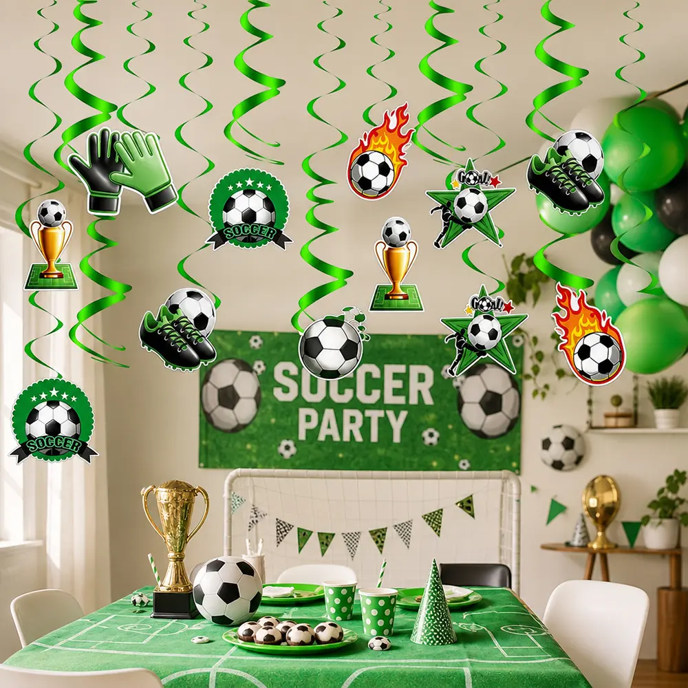 12 piece Sports Theme Hanging Ceiling Decoration World Party Supplies Theme Centerpieces Decoration for Home Party Decorations