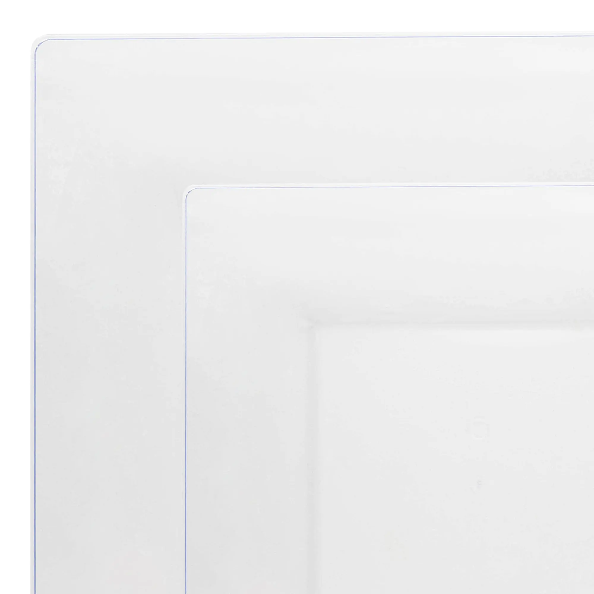 Clear Square Plastic Dinnerware Value Set
