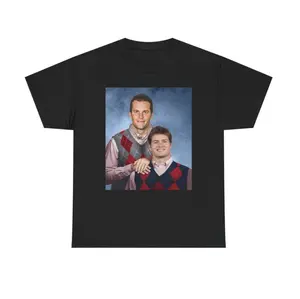 Tom Brady & Drake Maye Step Brothers Patriots T-Shirt GOAT & Rookie QB Mashup Design for Fans Team Pride Versatile Game Day & Casual Wear