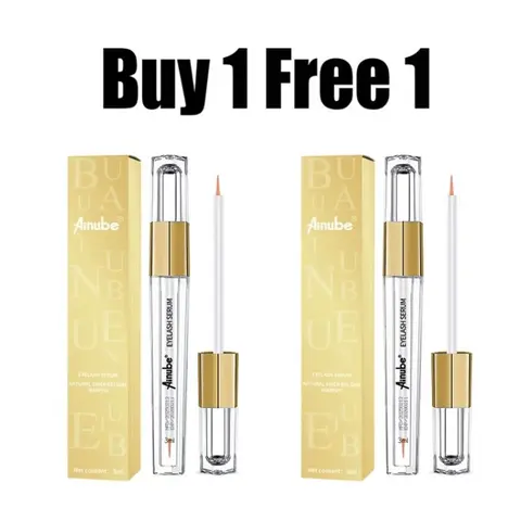 Ainube Lashgrow Serum Eyelash Growth Serum Promotes Longer Thicker Lashes, Gentle Non-Irritating Lash Care Treatment with Plant-Based Extraction Technology and Ginseng Root Nourishment for Natural Growth