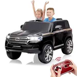 GARVEE 12V Toyota Land Cruiser Ride-On Car with Remote Control, LED Lights, 3 Speed Settings, Dual 45W Motors, USB Music Player, Safety Seat Belt, CPC & ASTM Approved, Available in Multiple Colors.