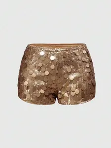 Women's Glitter Sequin Mini Shorts | Punk Rock Low Rise Festival Shorts | Sexy Carnival Concert Summer Outfit