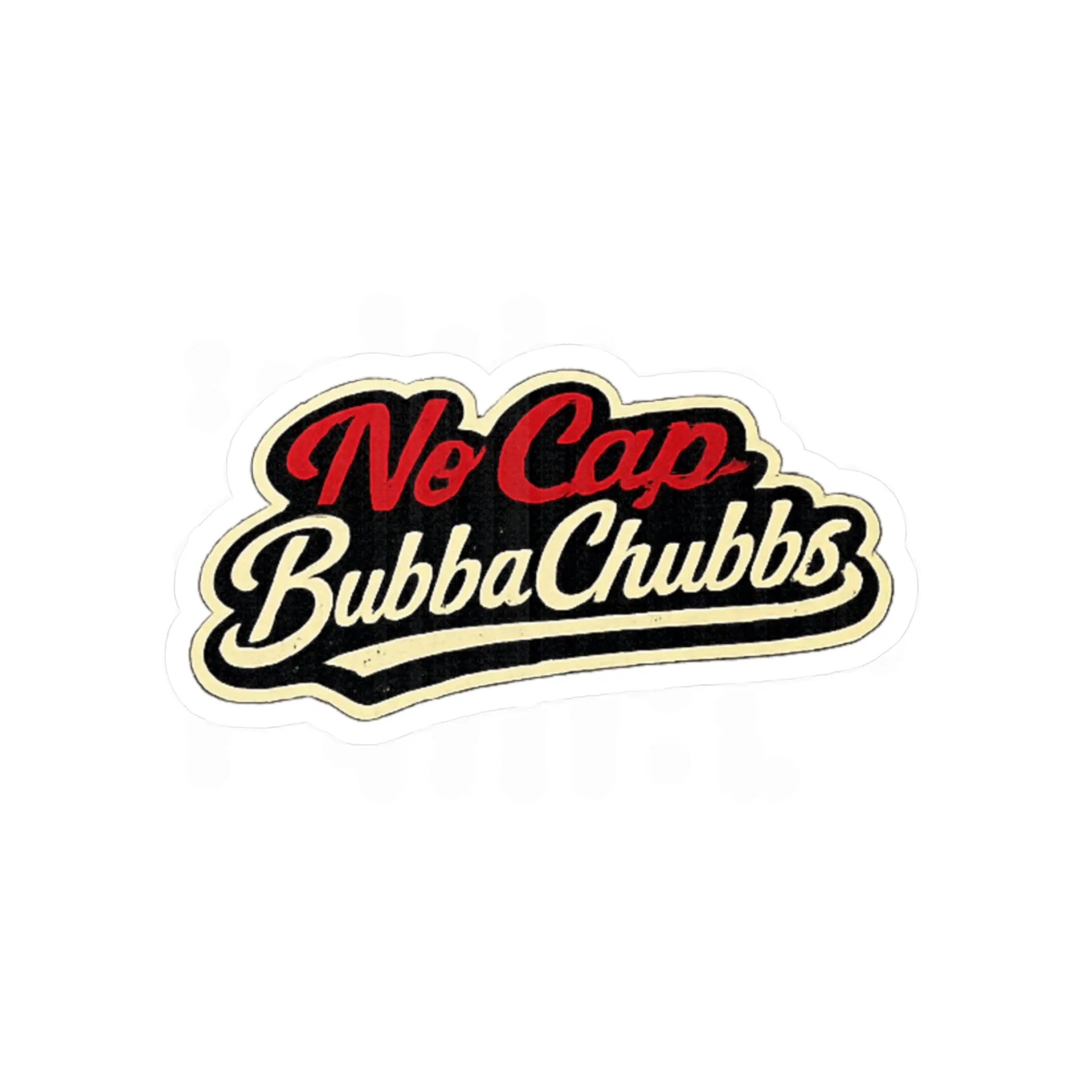 Retro BubbaChubbs Logo Vinyl Sticker - No Cap Cutout Shape Decal with Waterproof Ink for DIY Scrapbooking, Stamping Hobbies