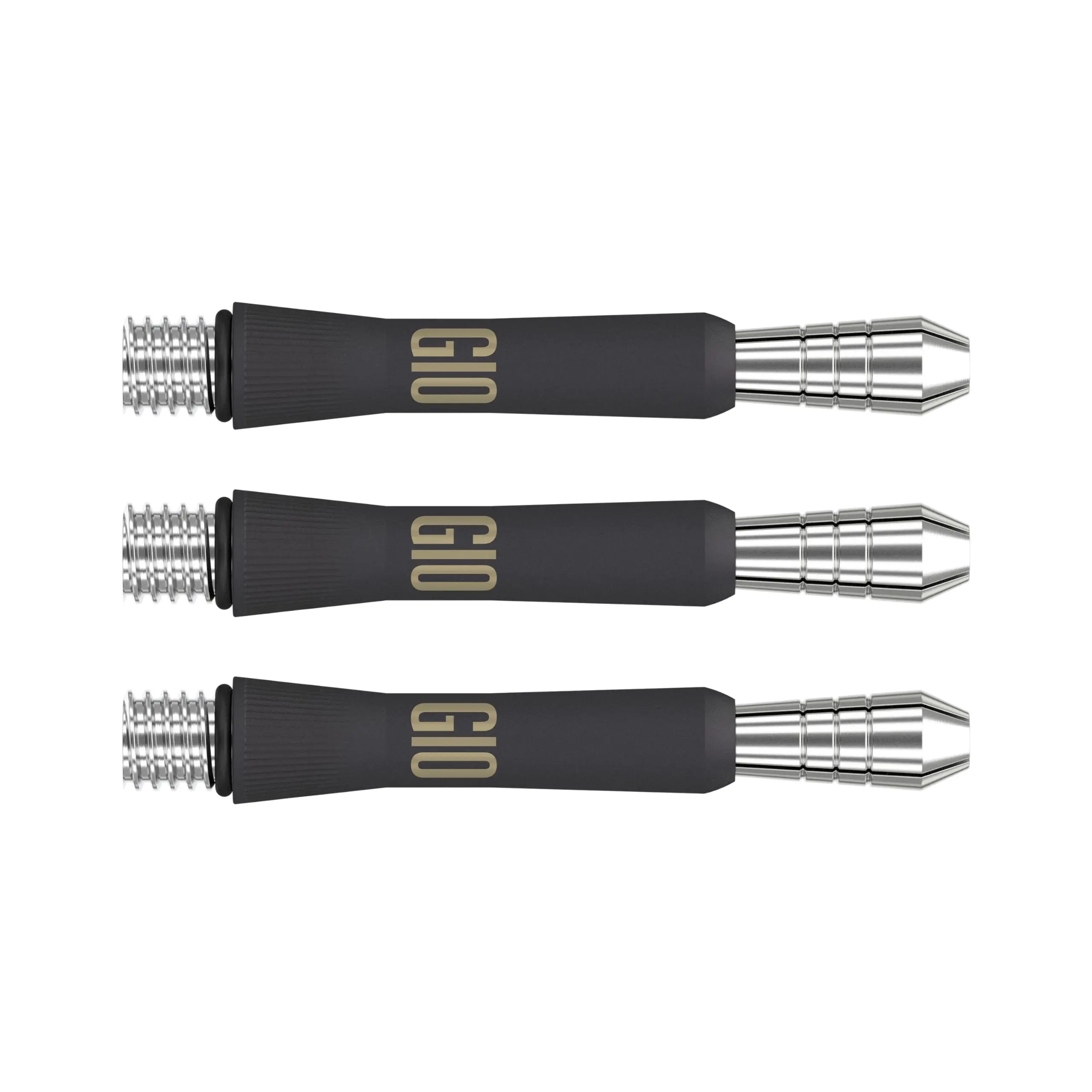 Target Darts Phil Taylor G10 Titanium Shafts, Short 34mm 3-Pack with CNC Milling for Excellent Grip & Ease Replacement, Matte Black for Darts Sets, Secure Grip, High Tensile Strength, Performance, Darts Game