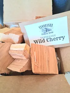 Smoking Wood Chunks - for BBQs, Grills & Smokers 🍒 Tennessee Wild Cherry Smoking Chunks 288 Cubic Inch Box