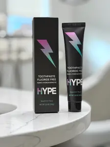 HYPE Toothpaste - Mint - Full Single - Fluoride-Free Formula with Nanohydroxyapatite for Strong Enamel & Fresh Breath - Intense Mint Flavor - SLS-Free & Paraben-Free - Eco-Conscious Packaging