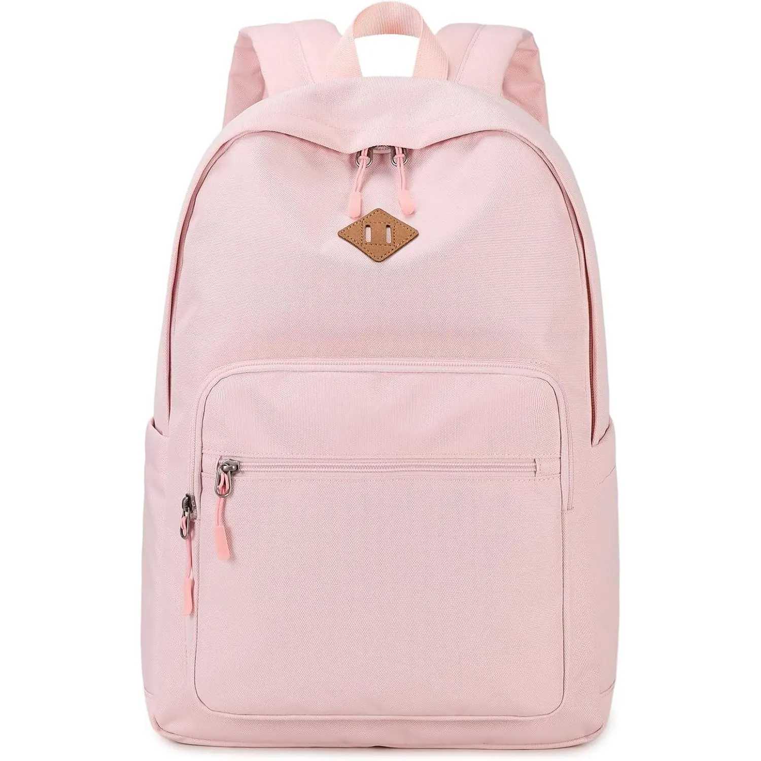 Lohol Classic Backpack for School Travel College, Durable Water Resistant Bookbag (Pink)